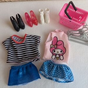 Barbie Pink and Blue Doll Outfit Set